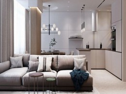 现代风格公寓极简之美灯光设计-磁吸灯运用