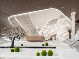 青岛西海岸 · 创新科技城体验中心灯光设计-以水的衍生为主题