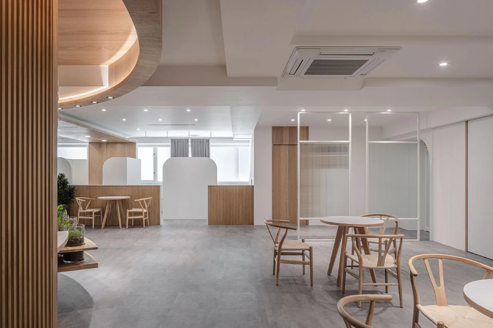 台湾中医的茶米诊所空间设计灯光案例,现代风格,主光源