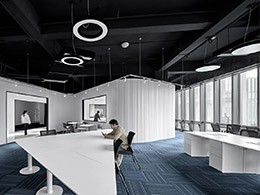 重庆巴南灯光设计案例-消费品研究院办公室灯光照明实拍图